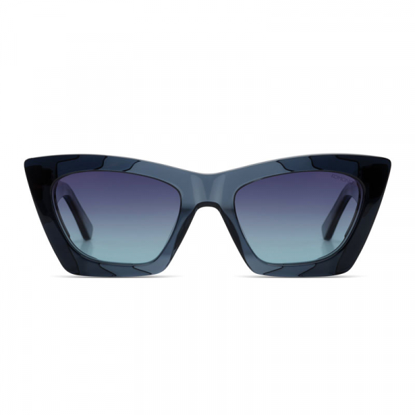Komono Sonnenbrille M Yale shift, blauer Rahmen, blau verlaufende Gläser, front